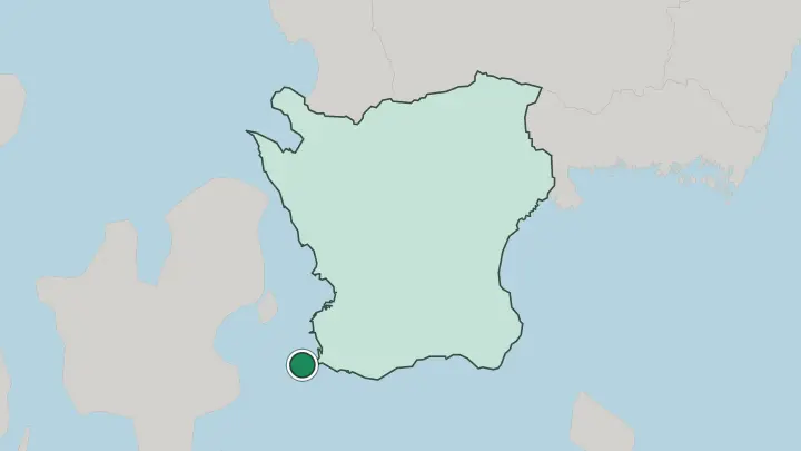 Map of Falsterbo in Sweden