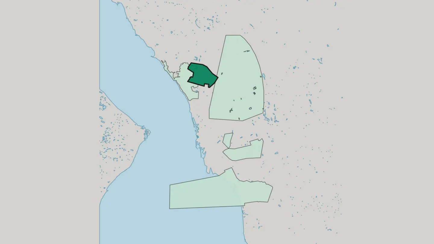 Map of Mariastaden in Helsingborg