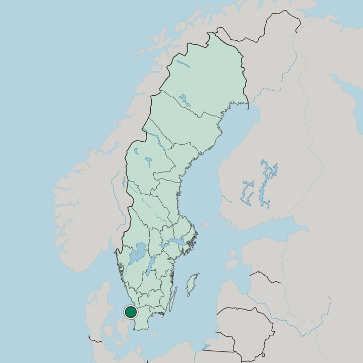Map showing Höganäs — In Sweden