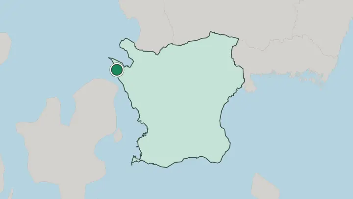Map of Höganäs in Sweden