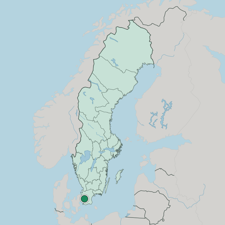 Map showing Kävlinge — In Sweden