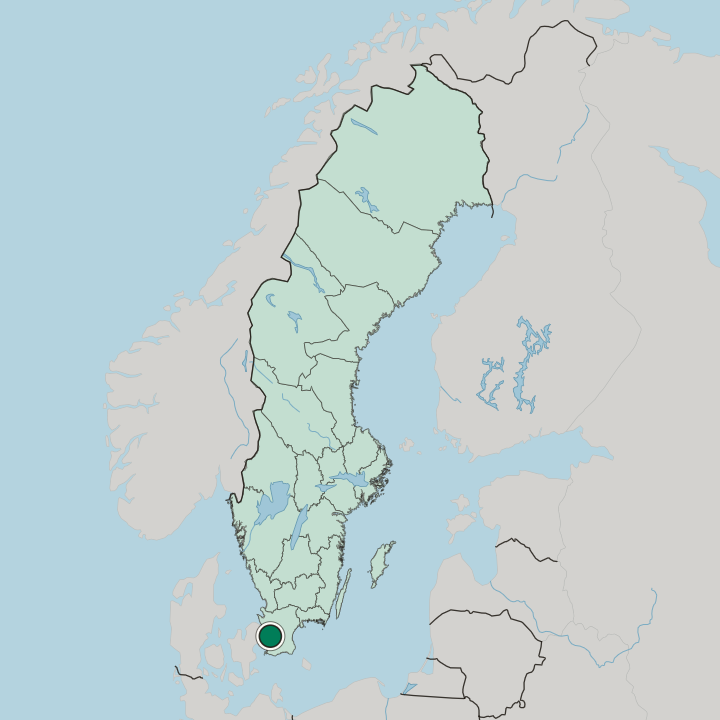 Map showing Kävlinge — In Sweden