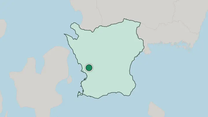 Map of Kävlinge in Sweden