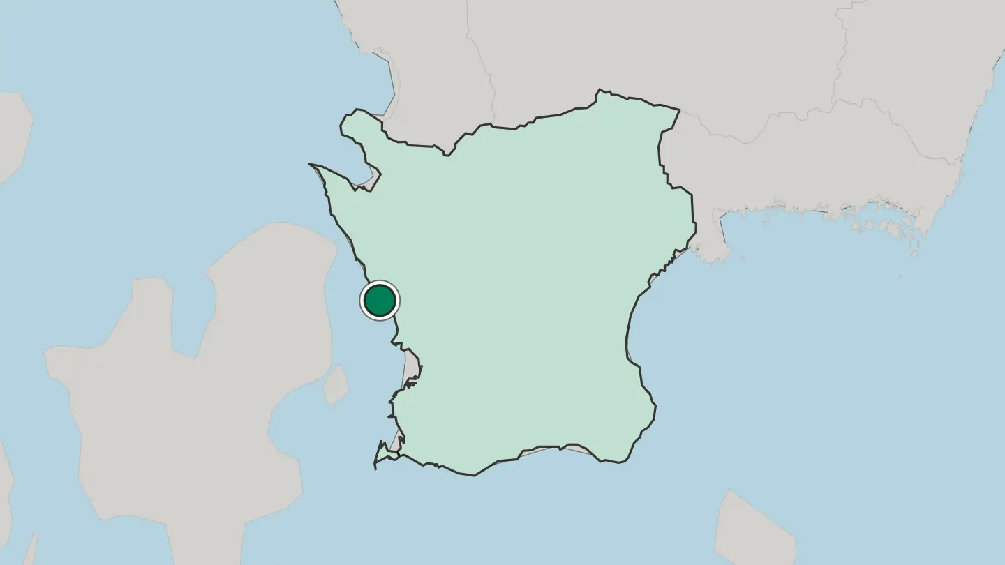 Map of Landskrona in Sweden