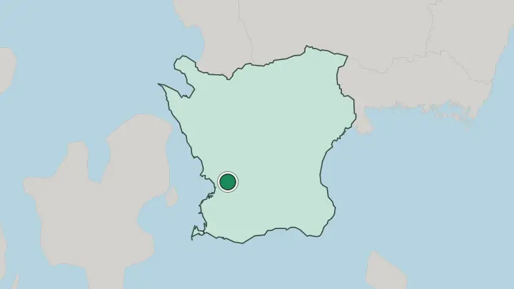 Map of Lund in Sweden