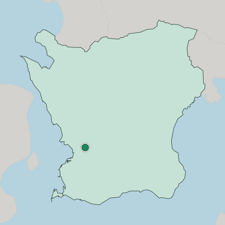 Map showing Lund — In Skåne County