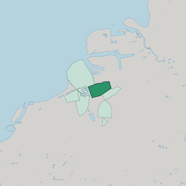 Map showing Gamla Staden — In Malmö