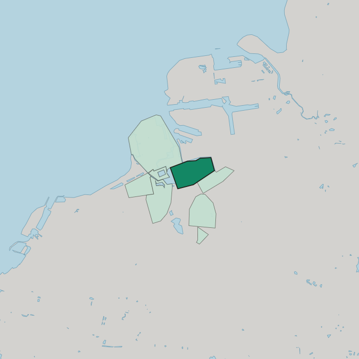 Map showing Gamla Staden — In Malmö