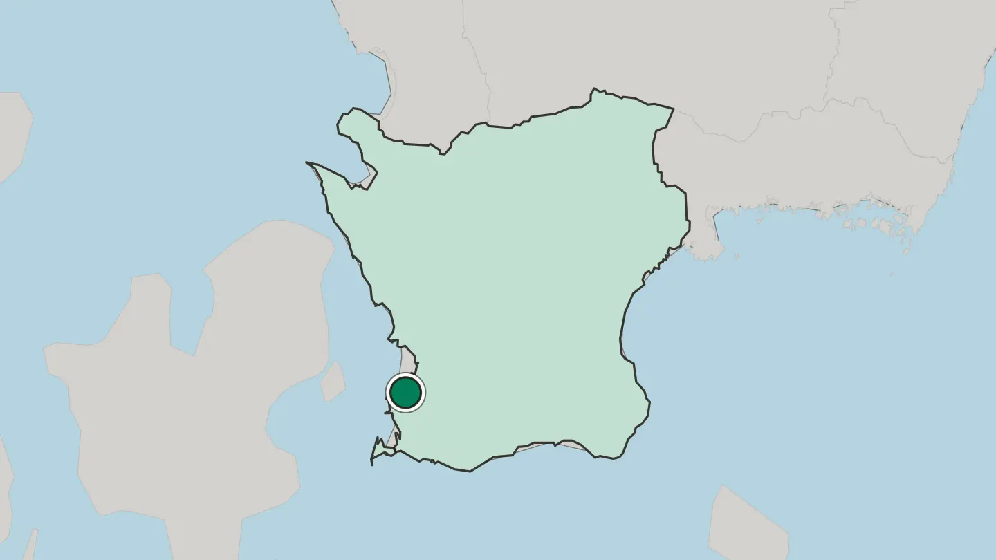 Map of Malmö in Sweden