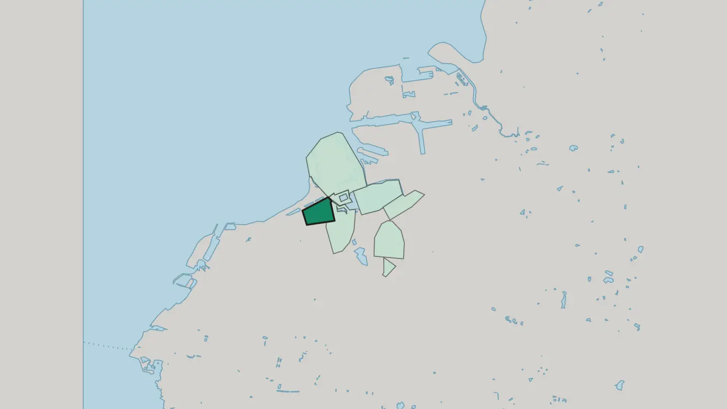 Map of Ribersborg in Malmö