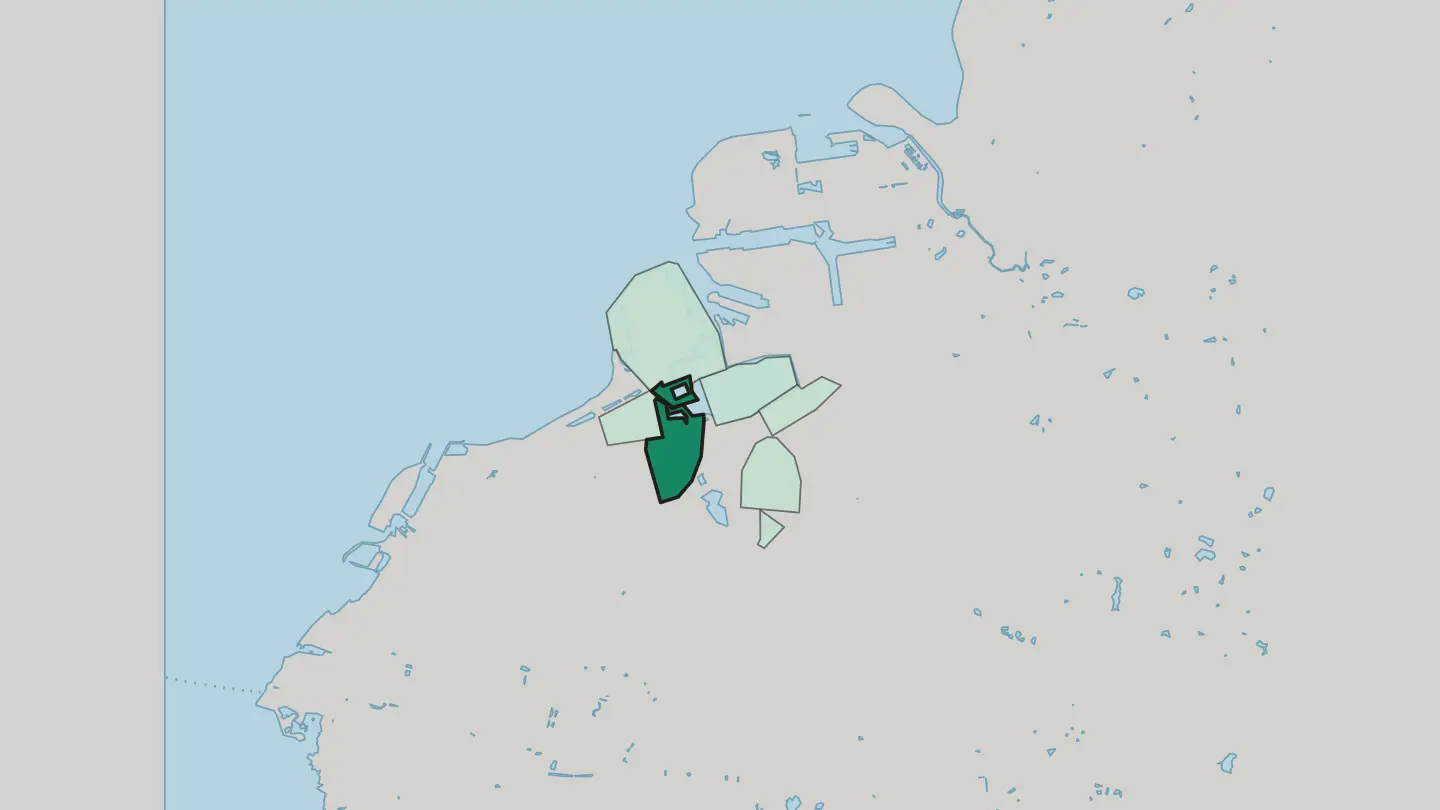 Map of Slottsstaden in Malmö
