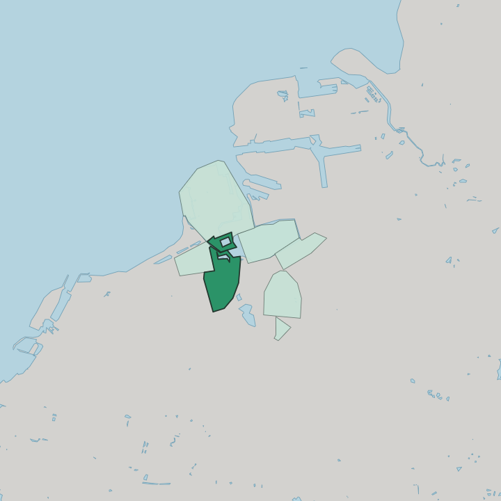 Map showing Slottsstaden — In Malmö