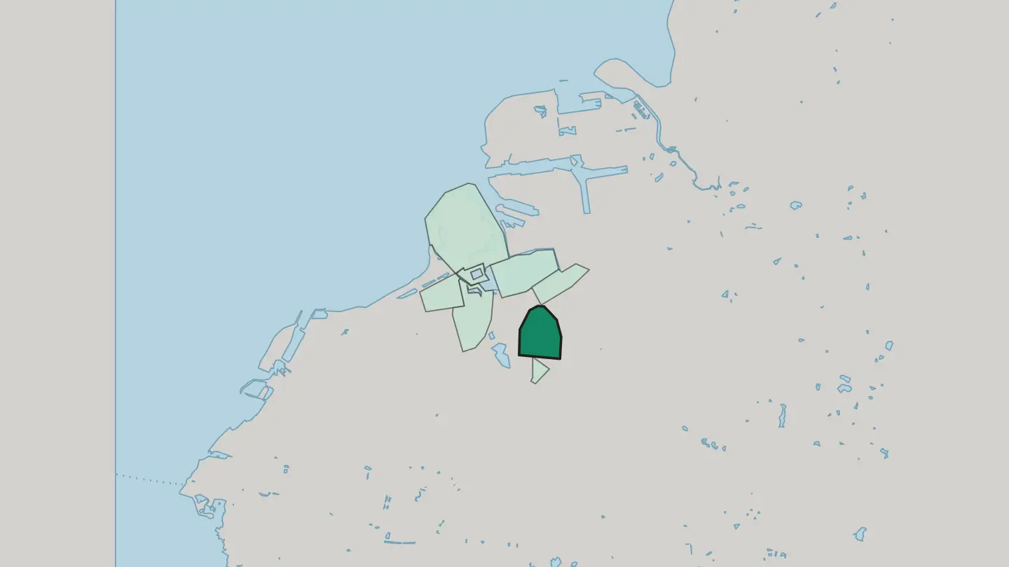 Map of Södra Innerstaden in Malmö