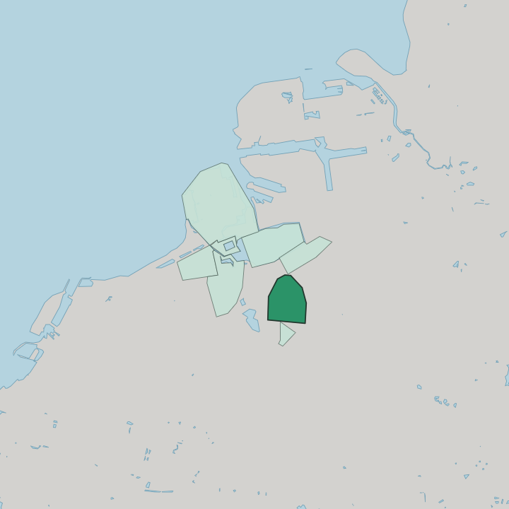 Map showing Södra Innerstaden — In Malmö