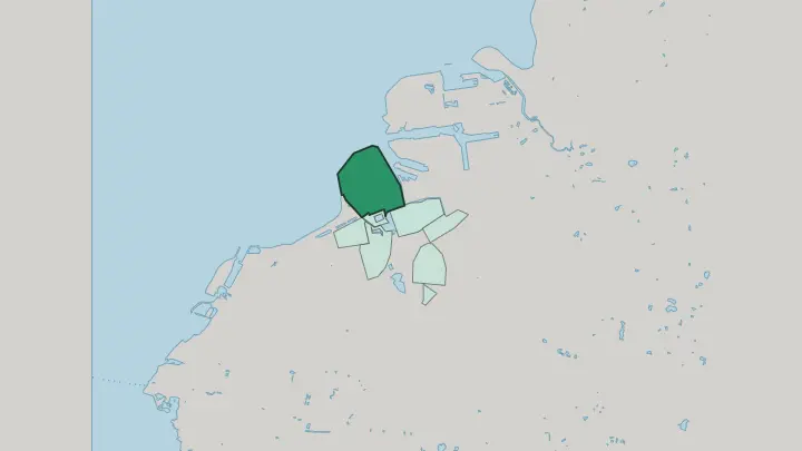 Map of Västra Hamnen in Malmö