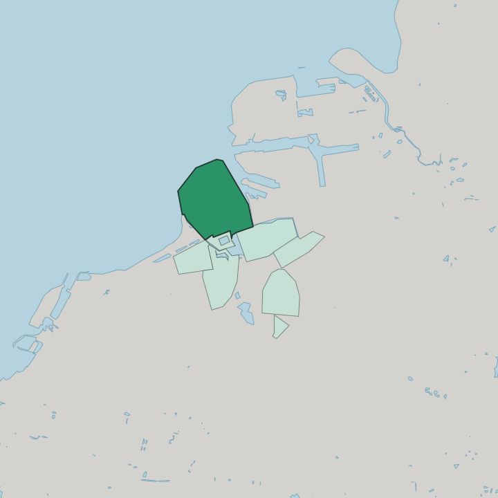 Map showing Västra Hamnen — In Malmö
