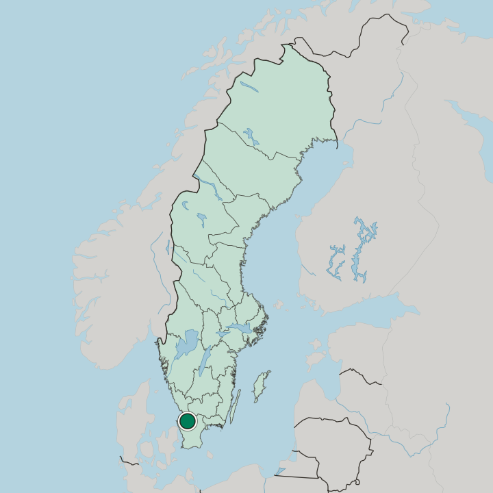 Map showing Örkelljunga — In Sweden