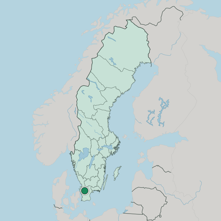Map showing Perstorp — In Sweden