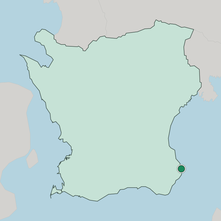 Map showing Simrishamn — In Skåne County