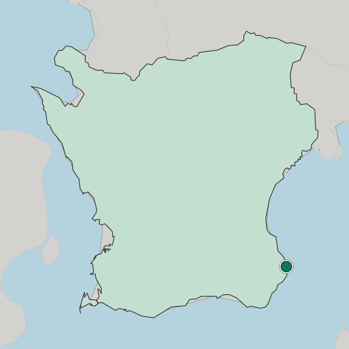 Map showing Simrishamn — In Skåne County