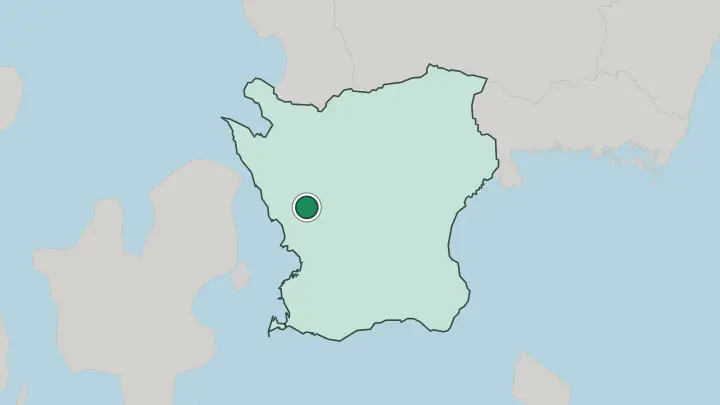 Map of Svalöv in Sweden