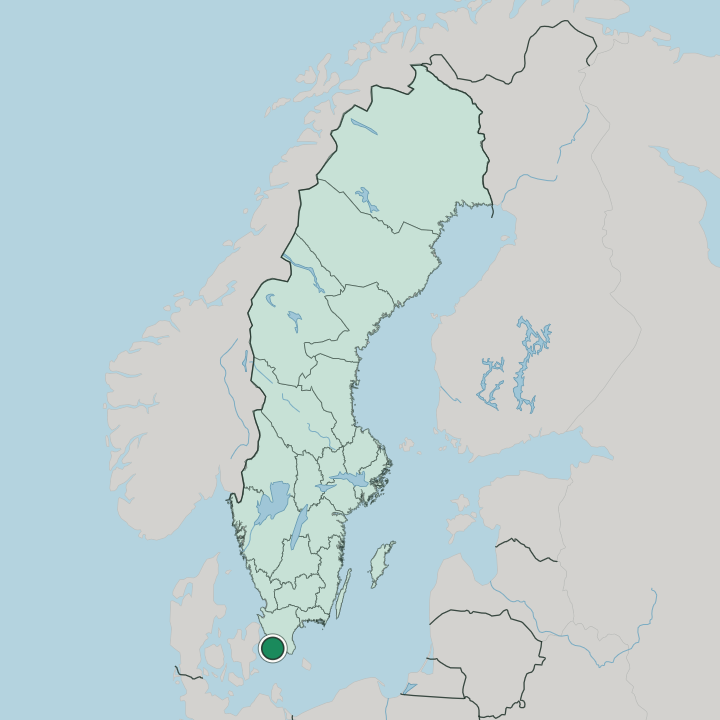 Map showing Svedala — In Sweden