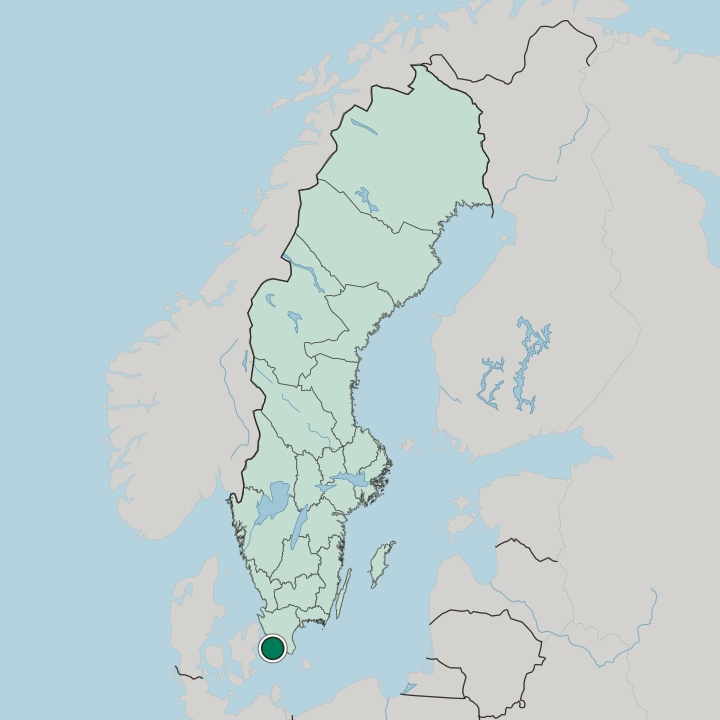 Map showing Svedala — In Sweden