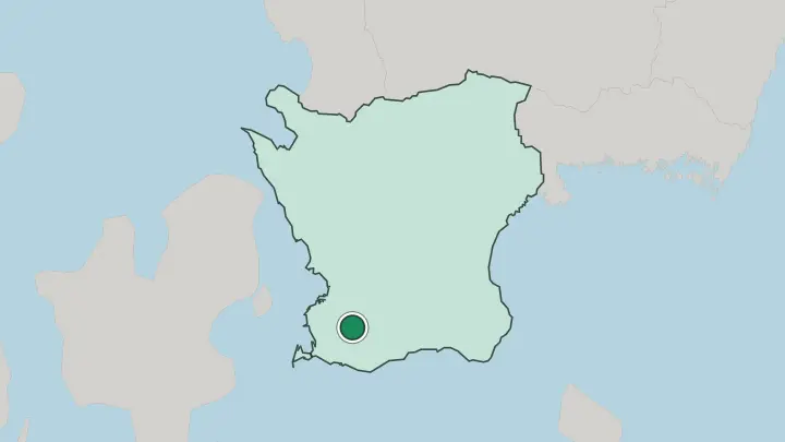 Map of Svedala in Sweden