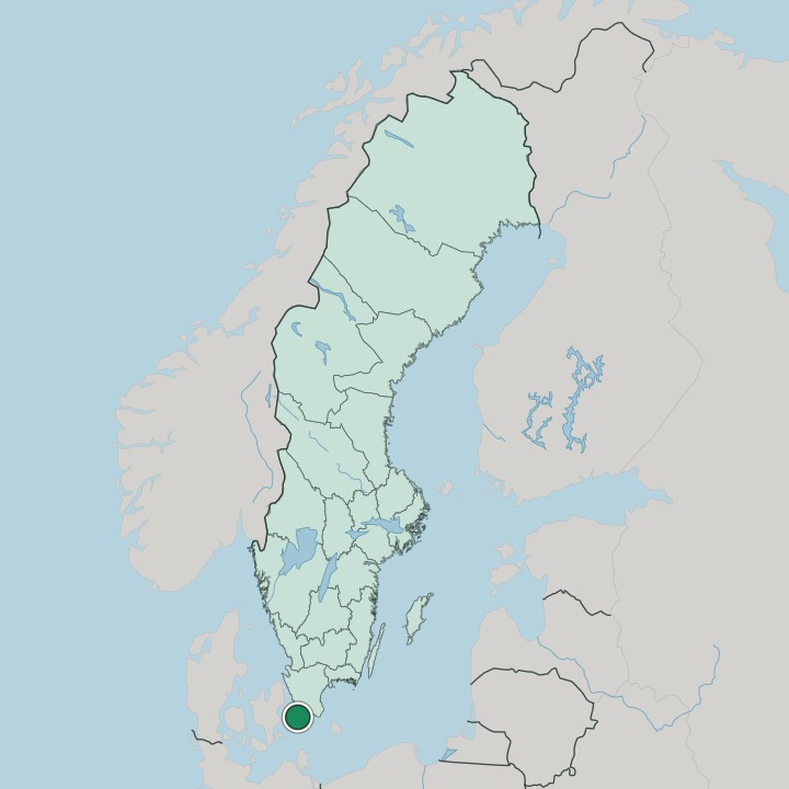 Map showing Trelleborg — In Sweden