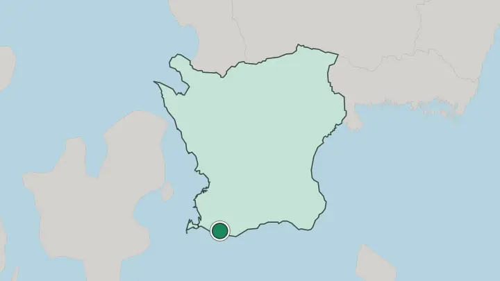 Map of Trelleborg in Sweden