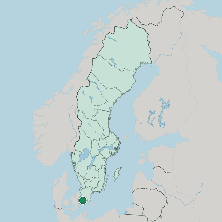 Map showing Vellinge — In Sweden