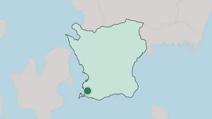 Map of Vellinge in Sweden