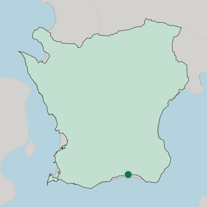 Map showing Ystad — In Skåne County