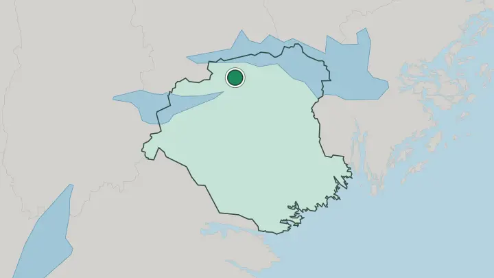 Map of Eskilstuna in Sweden