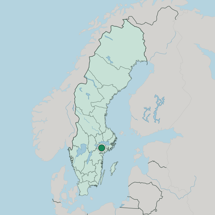 Map showing Flen — In Sweden