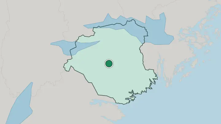 Map of Flen in Sweden