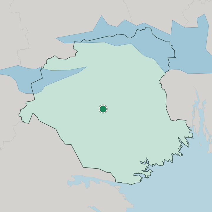 Map showing Flen — In Södermanland County