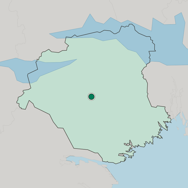 Map showing Flen — In Södermanland County