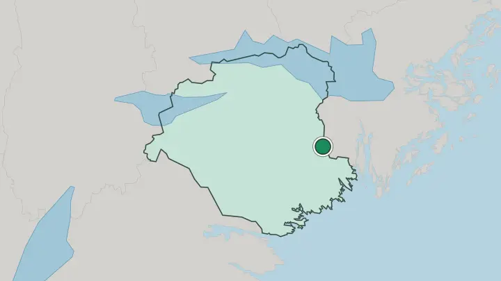 Map of Gnesta in Sweden