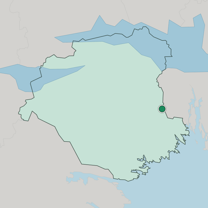 Map showing Gnesta — In Södermanland County