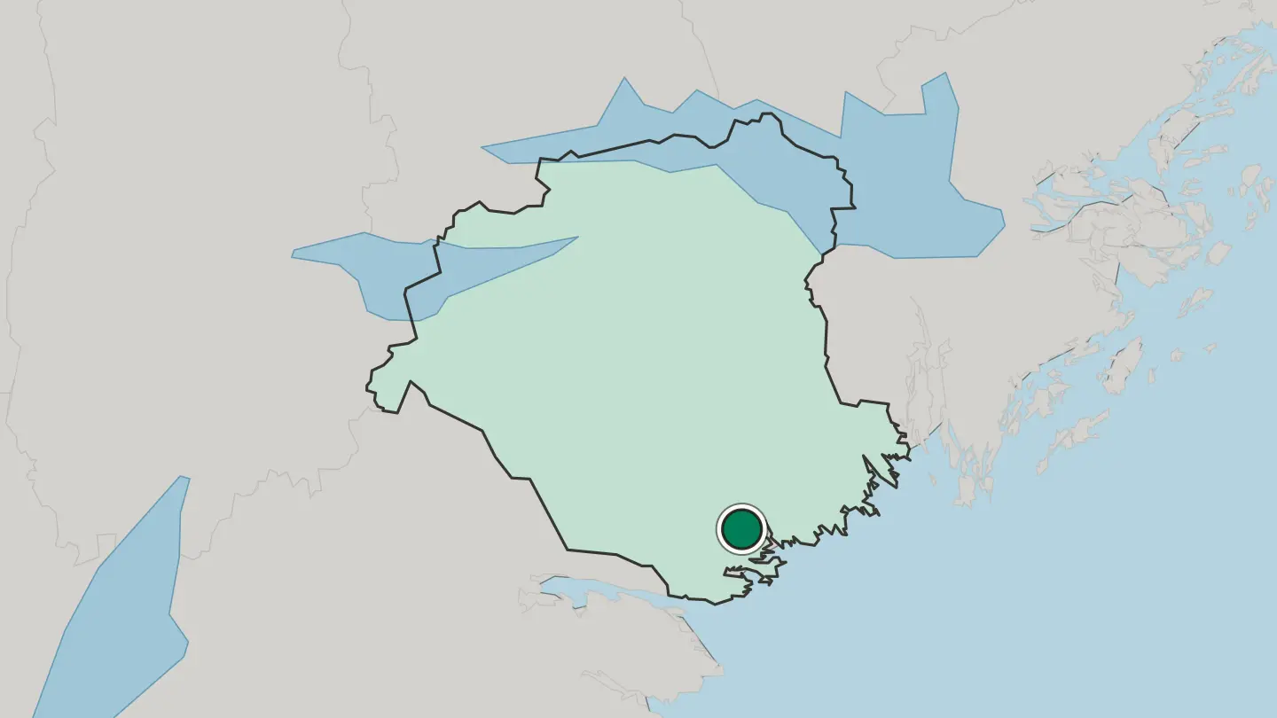 Map of Nyköping in Sweden