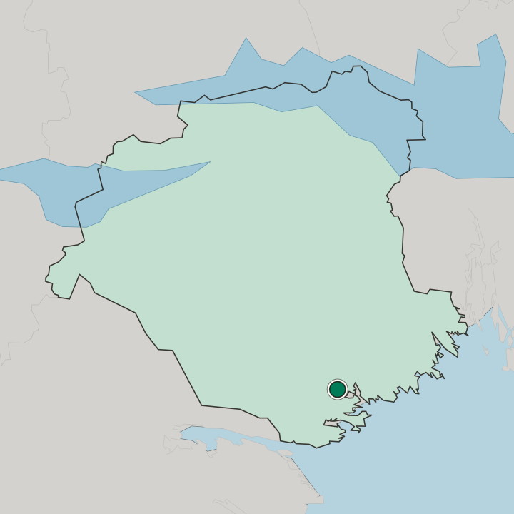 Map showing Nyköping — In Södermanland County