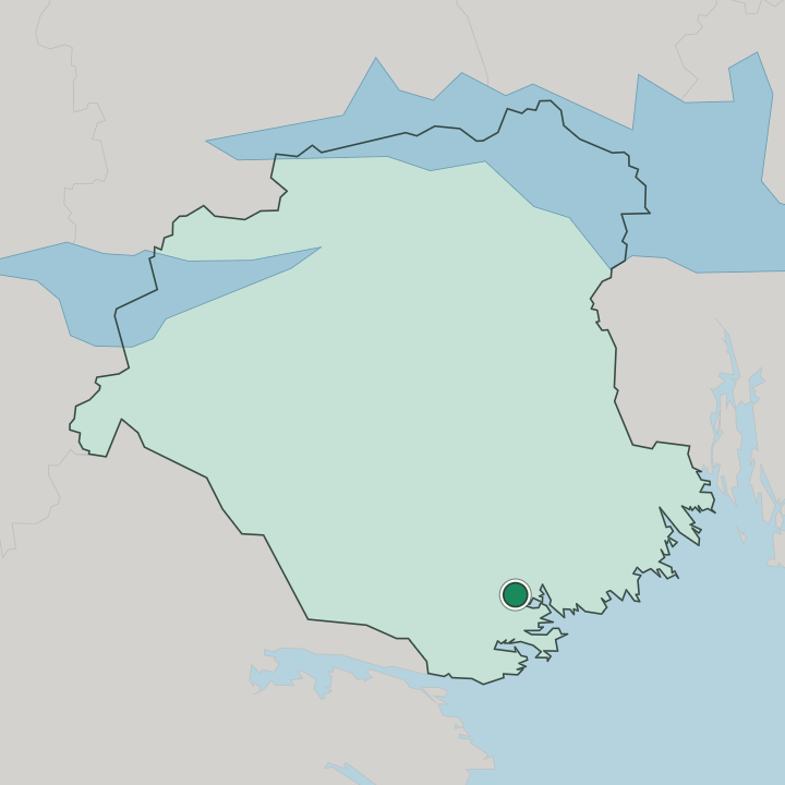 Map showing Nyköping — In Södermanland County