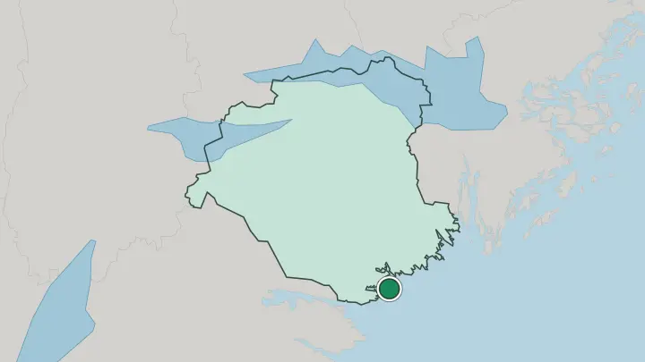 Map of Oxelösund in Sweden