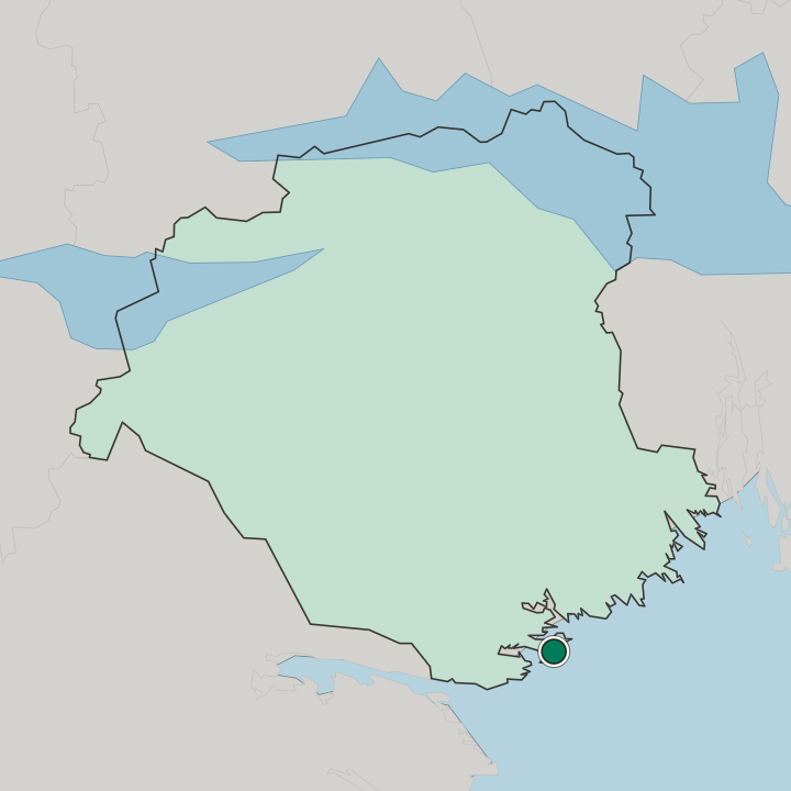 Map showing Oxelösund — In Södermanland County