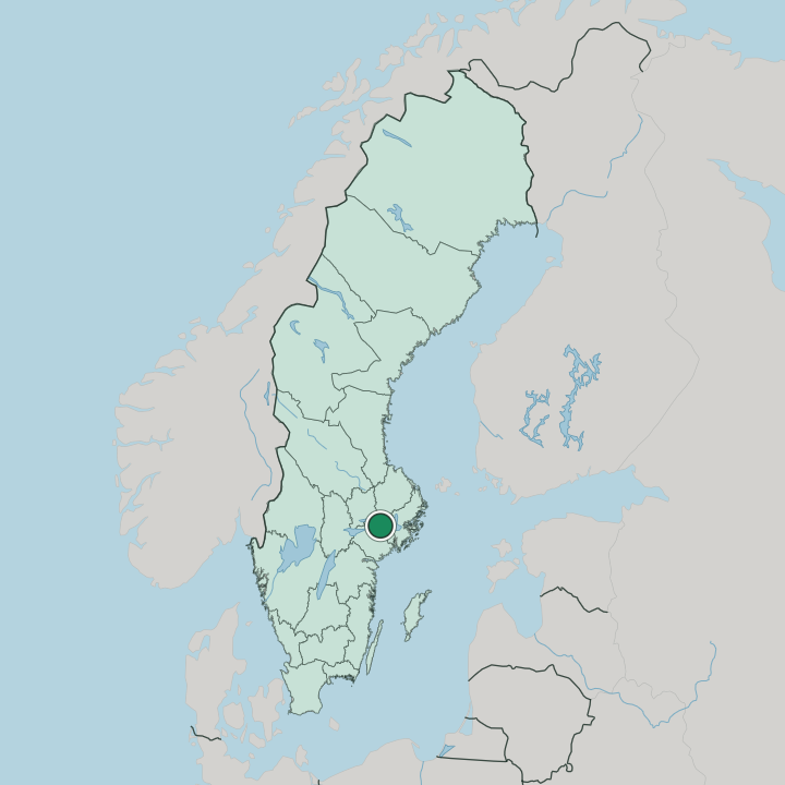 Map showing Strängnäs — In Sweden