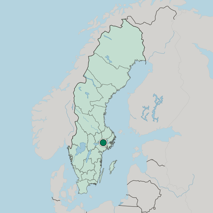 Map showing Strängnäs — In Sweden