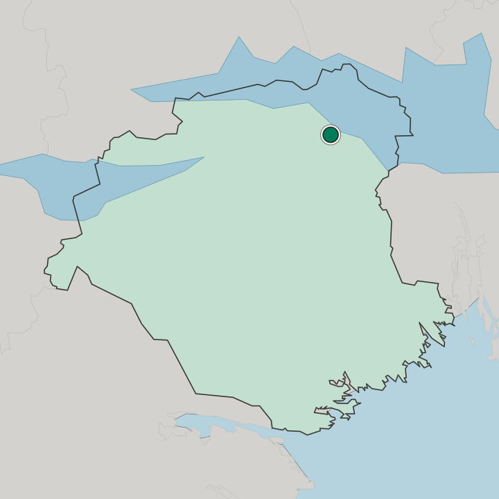Map showing Strängnäs — In Södermanland County
