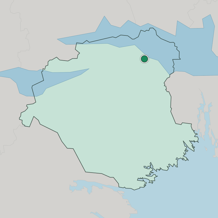 Map showing Strängnäs — In Södermanland County