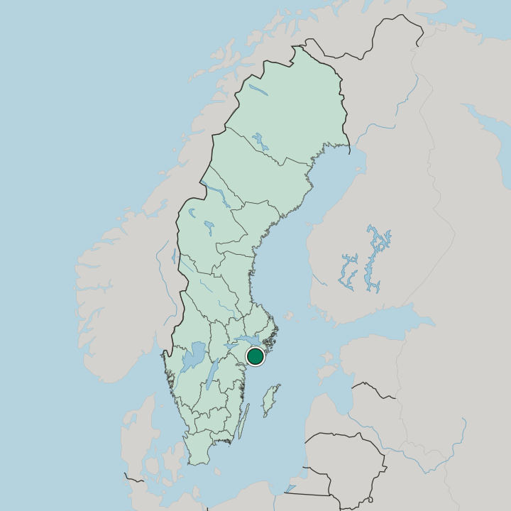 Map showing Trosa — In Sweden